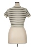 Jo & Co Stripes Tan Short Sleeve Turtleneck Size XL - photo 2