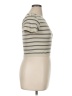 Jo & Co Stripes Tan Short Sleeve Turtleneck Size XL - photo 4