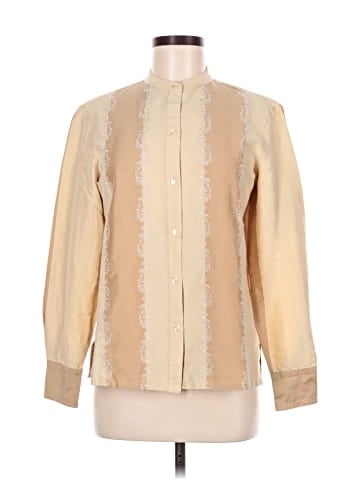 Lizsport Long Sleeve Silk Top (view 1)