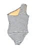J.Crew Stripes Ivory One Piece Swimsuit Size 6 - photo 2