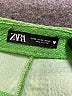 Zara Chevron-herringbone Green Shorts Size XS - photo 3