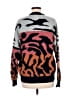 Shein 100% Acrylic Animal Print Black Cardigan Size M - photo 2