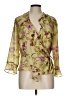 Emma James 100% Polyester Floral Yellow Gold 3/4 Sleeve Blouse Size 10 - photo 1