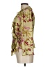 Emma James 100% Polyester Floral Yellow Gold 3/4 Sleeve Blouse Size 10 - photo 5