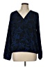 41Hawthorn 100% Polyester Floral Blue Long Sleeve Blouse Size L - photo 1