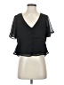 Express 100% Polyester Black Short Sleeve Blouse Size XS - photo 1