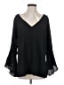 City Chic Black 3/4 Sleeve Blouse Size XXS - photo 1