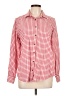 Lands' End 100% Baumwolle Checkered-gingham Red Long Sleeve Button-Down Shirt Size 12 - photo 1