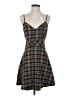 Hot Topic Plaid Brown Casual Dress Size S - photo 1