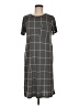 Flamingo Plaid Gray Casual Dress Size M - photo 1