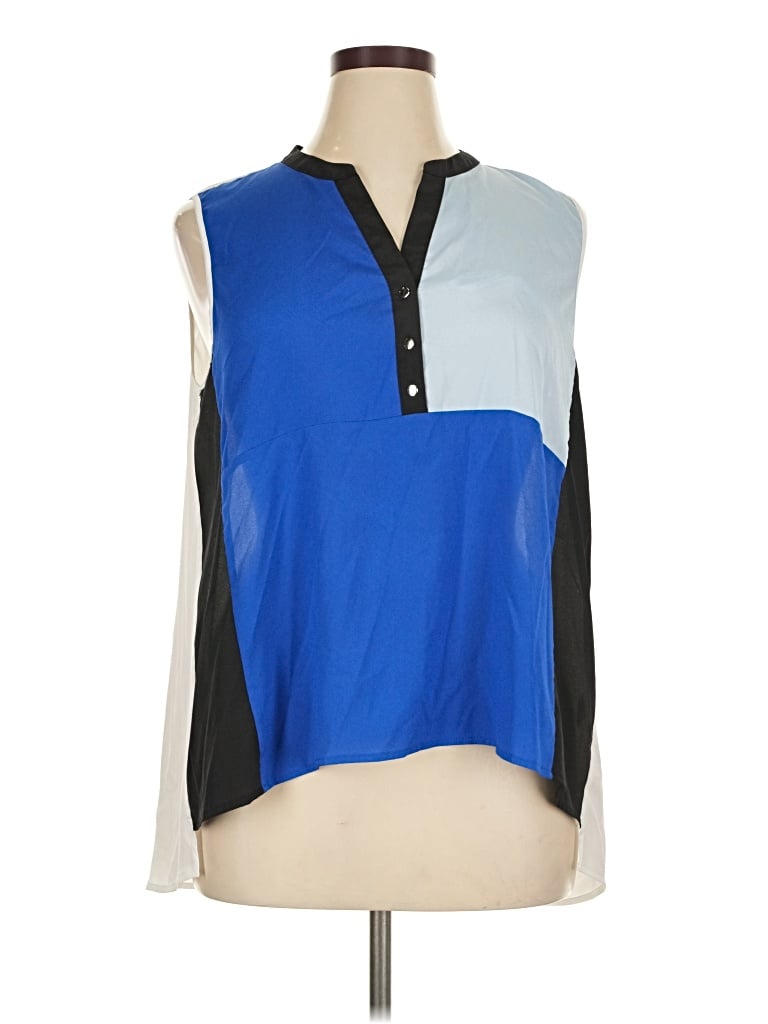 Pre-owned Ivanka Trump Sleeveless Blouse In Blue