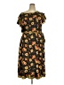 Perceptions Floral Black Casual Dress Size 2X - photo 1