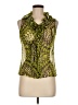 Doncaster Collection 100% Silk Green Sleeveless Silk Top Size 6 - photo 1