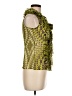 Doncaster Collection 100% Silk Green Sleeveless Silk Top Size 6 - photo 4