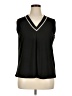 89th & Madison Black Sleeveless Blouse Size XL - photo 1
