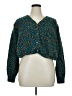 Cider 100% Polyester Tweed Teal Cardigan Size XL - photo 1
