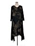 Catherines 100% Polyester Graphic Black Casual Dress Size 1X - photo 1