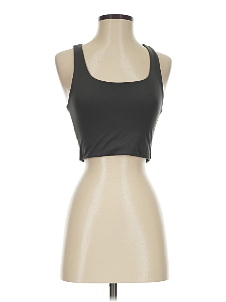 Pre-owned Girlfriend Collective Tank Top Black Strapless Neckline Tops