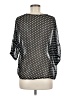 Bar III 100% Polyester Polka Dots Black 3/4 Sleeve Blouse Size M - photo 2