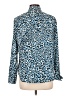 MICHAEL Michael Kors 100% Polyester Animal Print Blue Long Sleeve Blouse Size L - photo 2