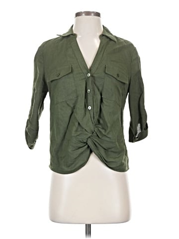 INC International Concepts 3/4 Sleeve Button-Down Shirt (view 1)