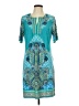 Sandra Darren Paisley Teal Casual Dress Size 12 - photo 1
