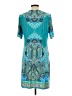 Sandra Darren Paisley Teal Casual Dress Size 12 - photo 2