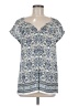 Max Studio 100% Polyester Blue Short Sleeve Blouse Size M - photo 1