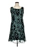 Studio 100% Polyester Tweed Teal Cocktail Dress Size 14 Petite - photo 1