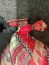 Wevez Paisley Pink Silk Skirt Size M - photo 4