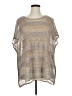 Nurture Silver Short Sleeve Blouse Size XL - photo 1
