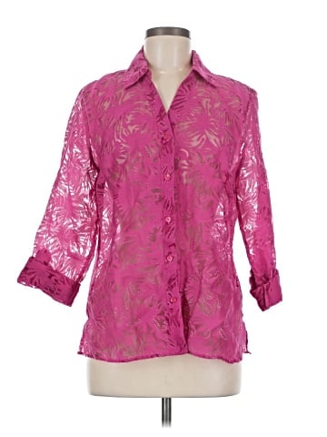 Elementz 3/4 Sleeve Button-Down Shirt (view 1)
