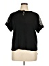 Ellos 100% Rayon Black Short Sleeve Blouse Size 14 - photo 1