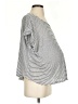 Hatch 100% Linen Stripes Silver 3/4 Sleeve T-Shirt Size XS Maternity (0) - photo 4