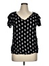 Old Navy 100% Viscose Black Short Sleeve Blouse Size XL - photo 1