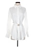 Shein 100% Polyester White Long Sleeve Button-Down Shirt Size 2 - photo 1
