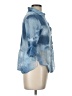 J'envie Blue 3/4 Sleeve Button-Down Shirt Size 10 - photo 4