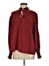 Max Studio 100% Polyester Burgundy Long Sleeve Blouse Size M - photo 1