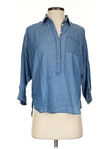 Ann Taylor LOFT 3/4 Sleeve Button-Down Shirt (view 1)