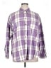 Universal Thread 100% Cotton Plaid Purple Long Sleeve Button-Down Shirt Size XL - photo 1