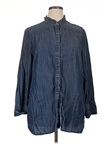 Chico's 3/4 Sleeve Button-Down Shirt (view 1)