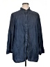 Chico's 100% Lyocell Blue 3/4 Sleeve Button-Down Shirt Size XL - photo 1