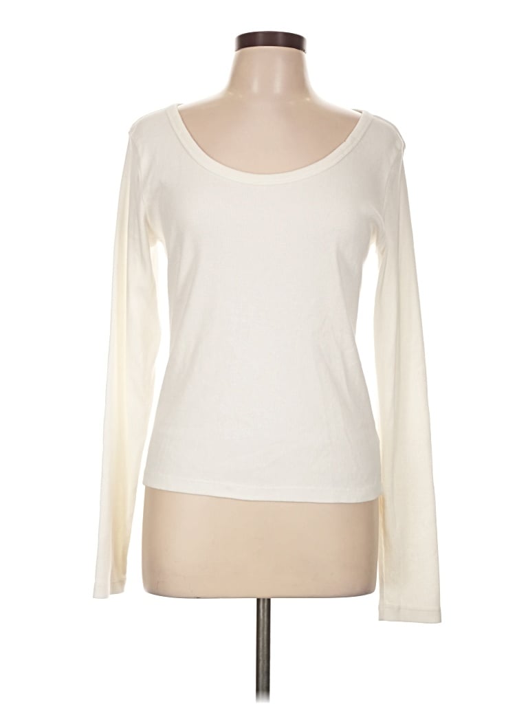 Pre-owned Universal Thread Long Sleeve T-shirt In Ivory