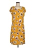 Apt. 9 Print Yellow Casual Dress Size M - photo 1