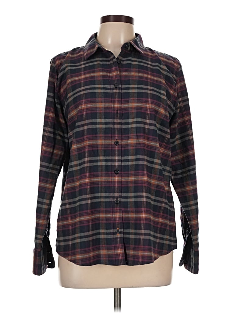 Pre-owned Orvis Long Sleeve Button Down Shirt In Burgundy