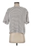 Madewell Stripes Silver Short Sleeve Turtleneck Size XXS - photo 1