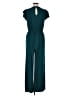 Kaileigh Solid Teal Jumpsuit Size M - photo 2