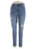 Max Studio Hearts Blue Jeans Size 14 - photo 1