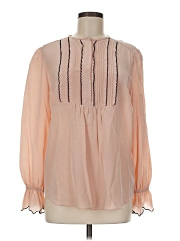 Rachel Zoe Long Sleeve Silk Top (view 1)