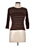 Finity Brown 3/4 Sleeve Top Size L (petite) - photo 1